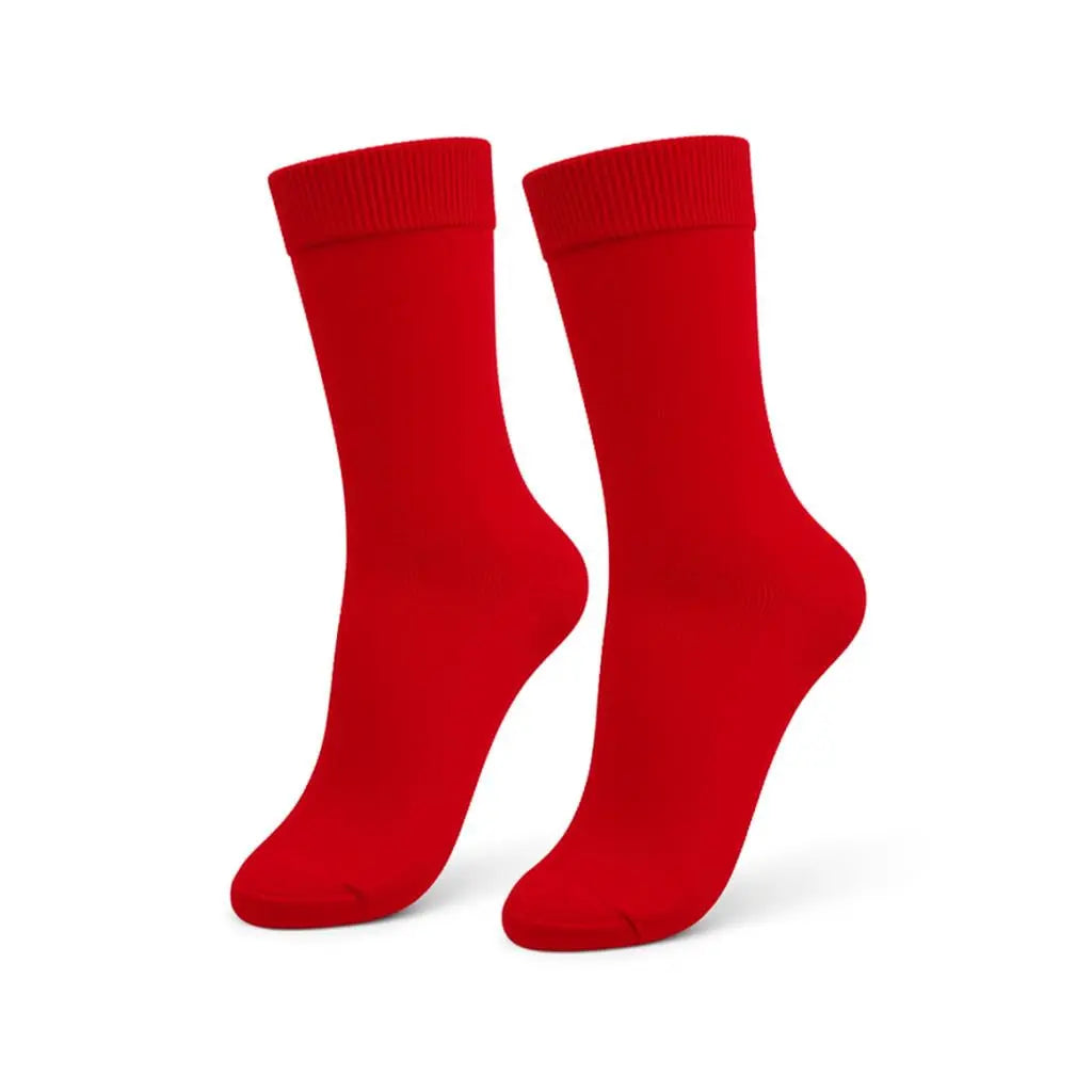 1 Pair Premium Relaxed Cuff Cotton Crew Socks Men Women