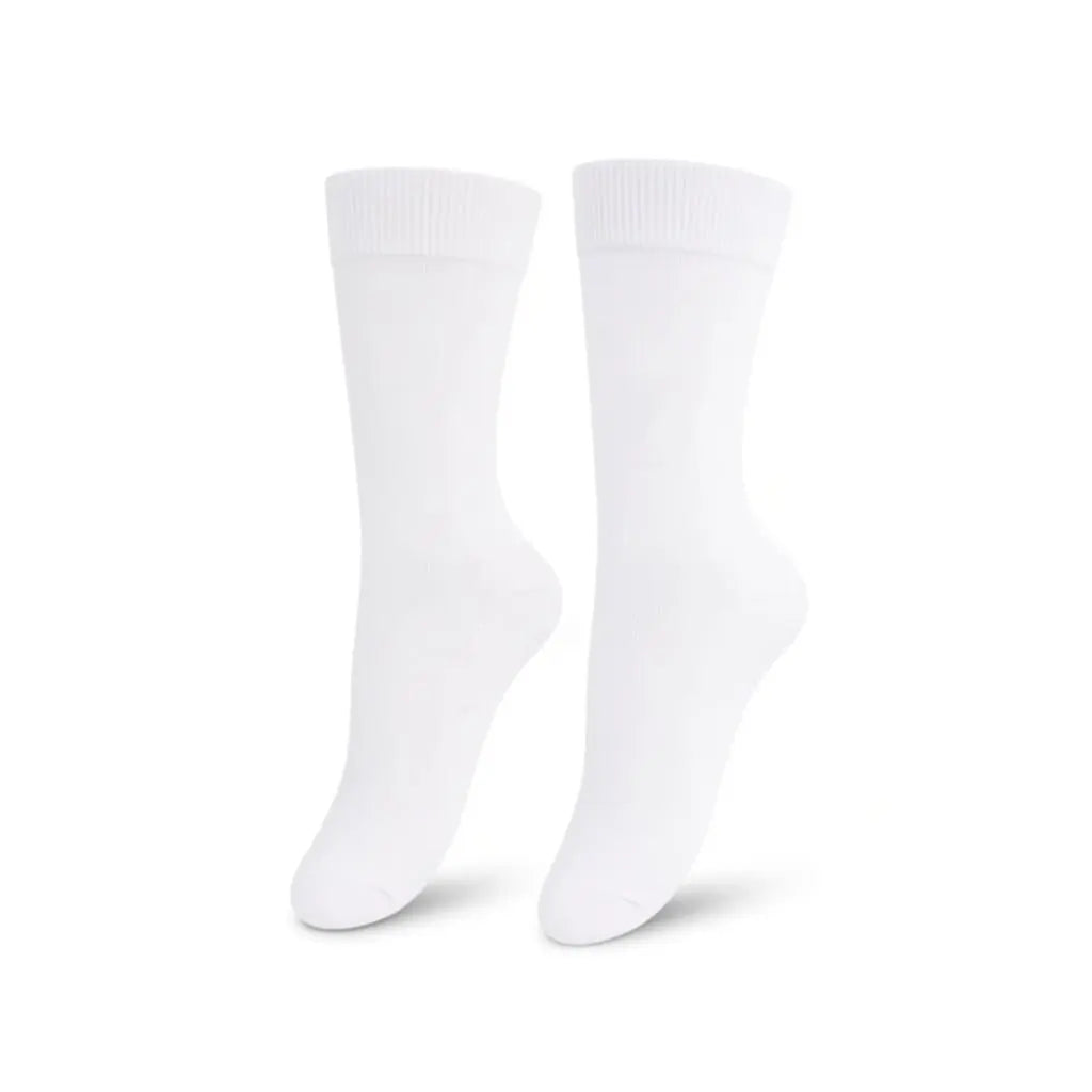 1 Pair Premium Relaxed Cuff Cotton Crew Socks Men Women
