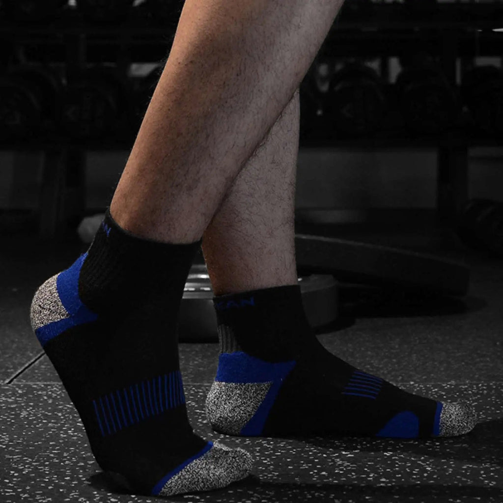 Pantsnsox 6 Pairs Anti-blister Ankle Athletic Half Work Cushioned Socks