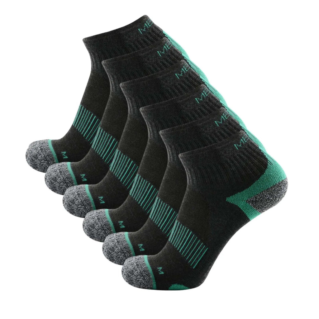 Pantsnsox 6 Pairs Anti-blister Ankle Athletic Half Work Cushioned Socks