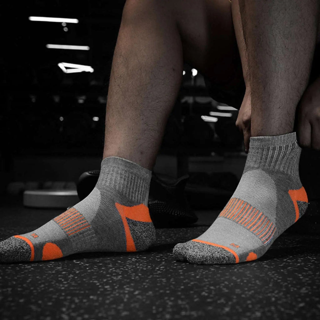 Pantsnsox 6 Pairs Anti-blister Ankle Athletic Half Work Cushioned Socks