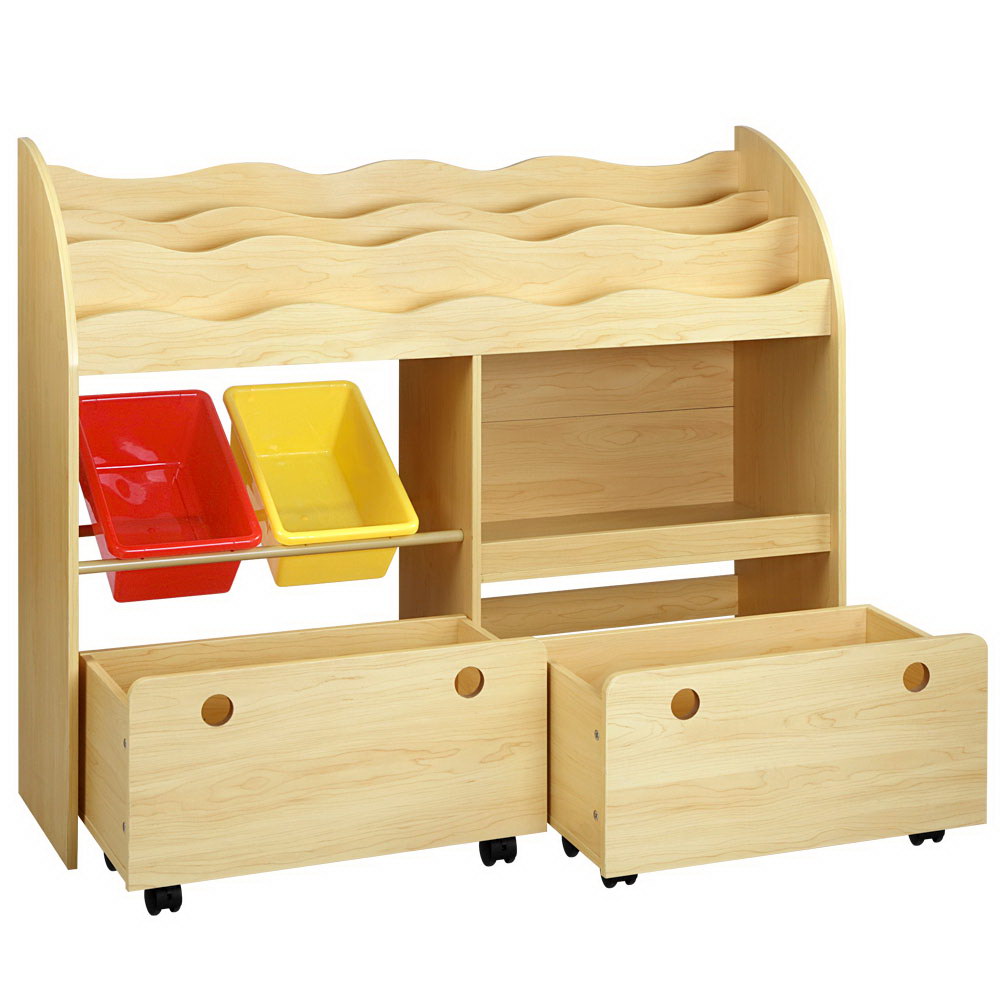Keezi 3-Tier Kids Bookshelf with Toy Storage & Display Shelves — product image 3 of 8
