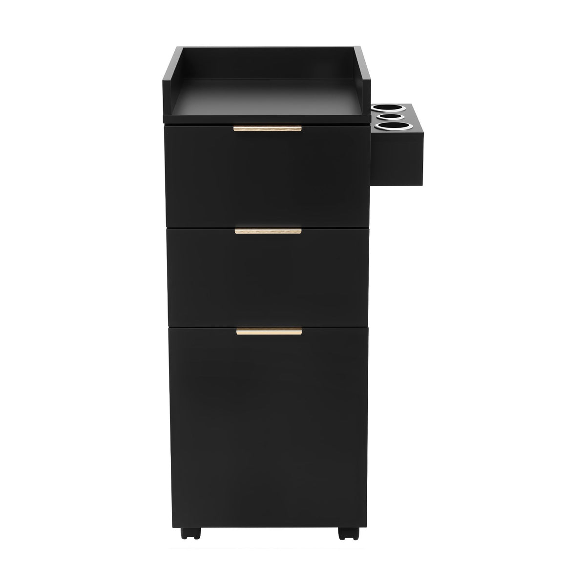Artiss Rolling Salon Styling Cabinet with Drawers & Appliance Holders – Black