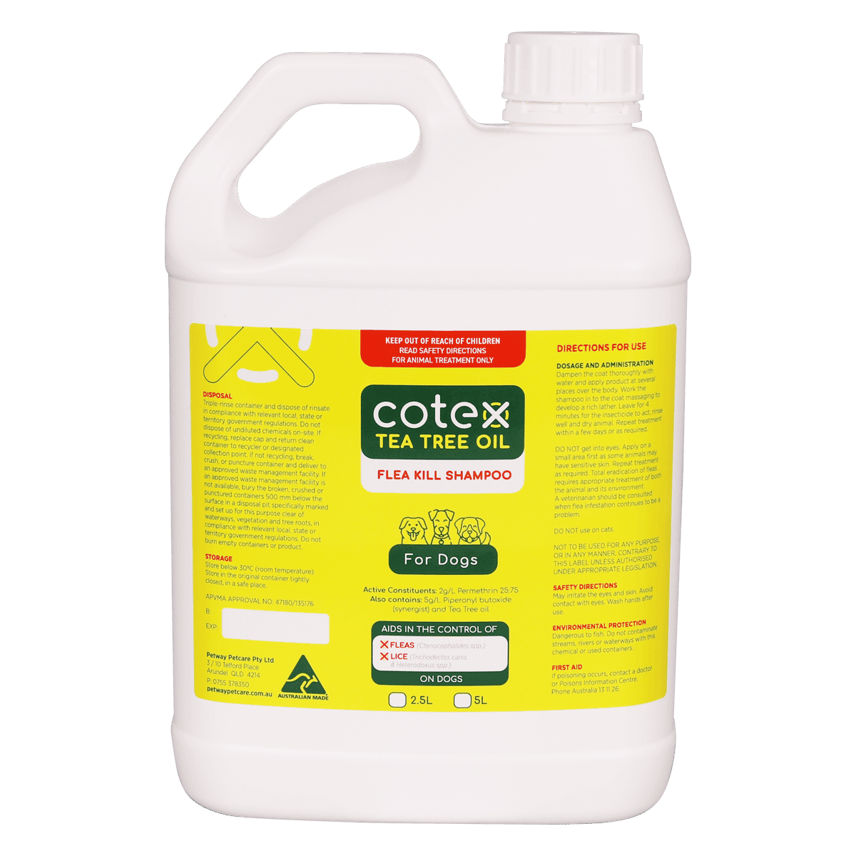 Petway Cotex Flea Kill Shampoo for Dogs 2.5L