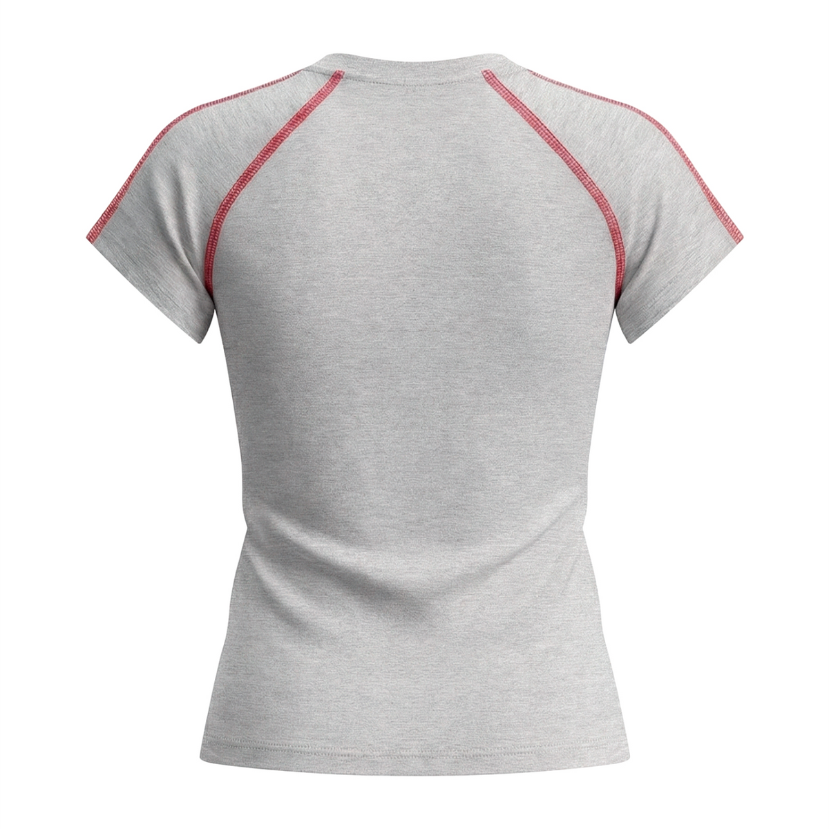 Happy Spouse Happy House Women's Graphic Raglan T-Shirt - Flower Gray back 3D mockup