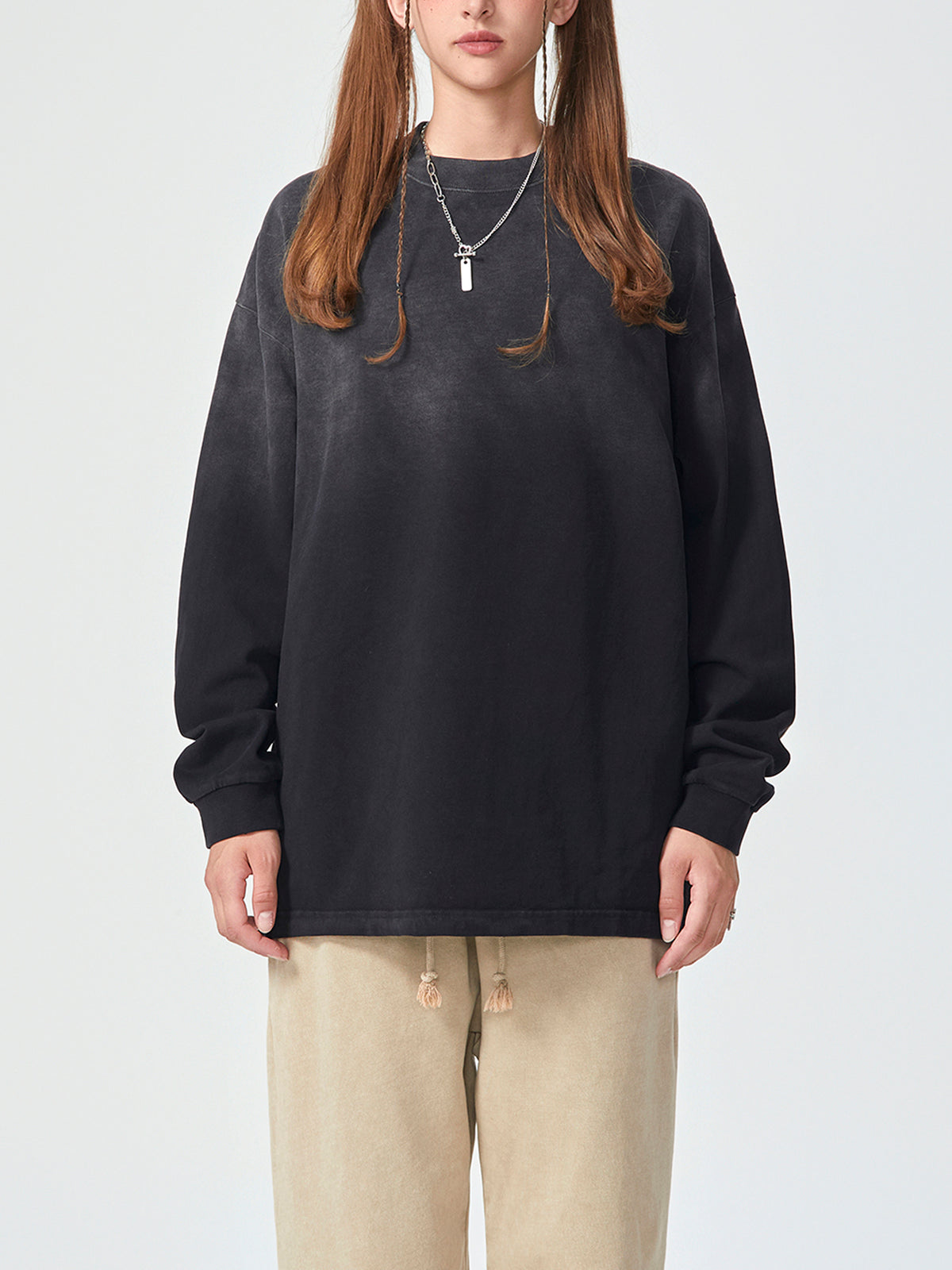 Gradient Washed Long Sleeve T-Shirt gallery view