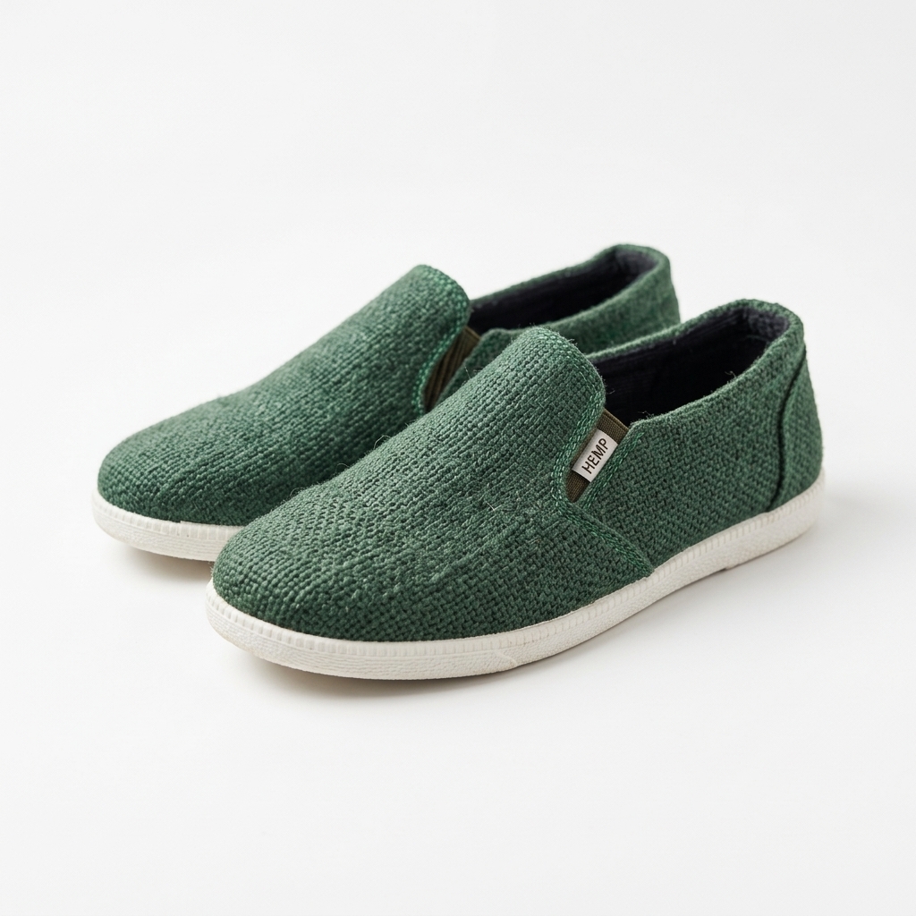 Green Hemp Slip-On Shoes – Organic Vegan Hemp Shoes