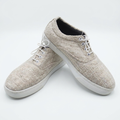 Beige Lace-Up Organic Hemp Sneakers – Vegan Hemp Canvas Shoes