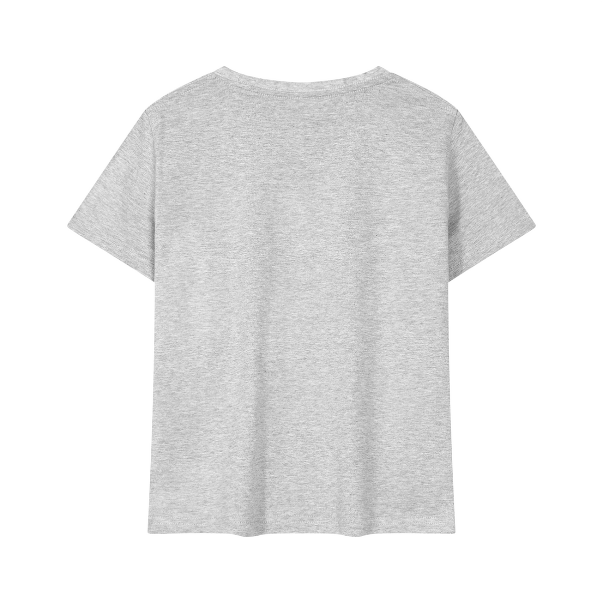 Happy Spouse Happy House women's baby T-shirt – Flower Gray back Mockup view