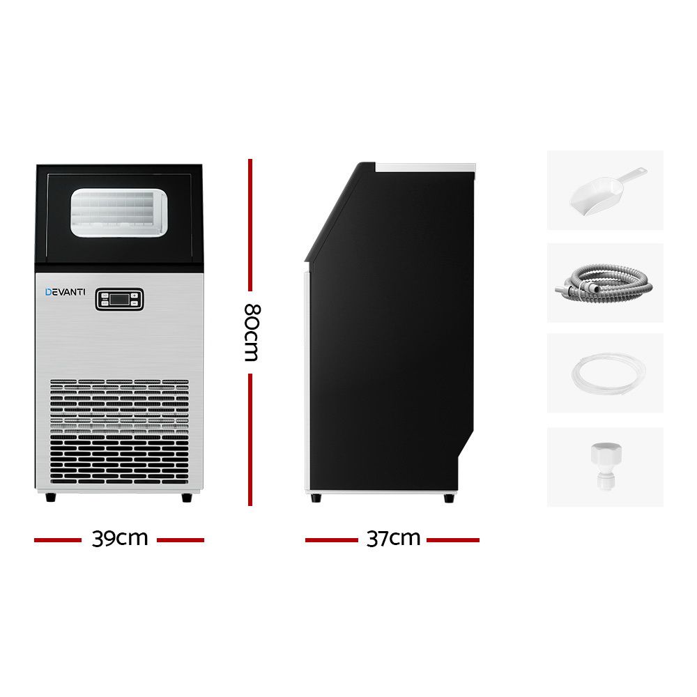 Devanti Commercial Ice Maker – Up to 45 kg/Day