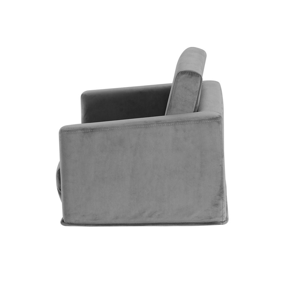 Keezi Kids 2-Seater Fold-Out Sofa Bed – Grey — product image 5 of 7