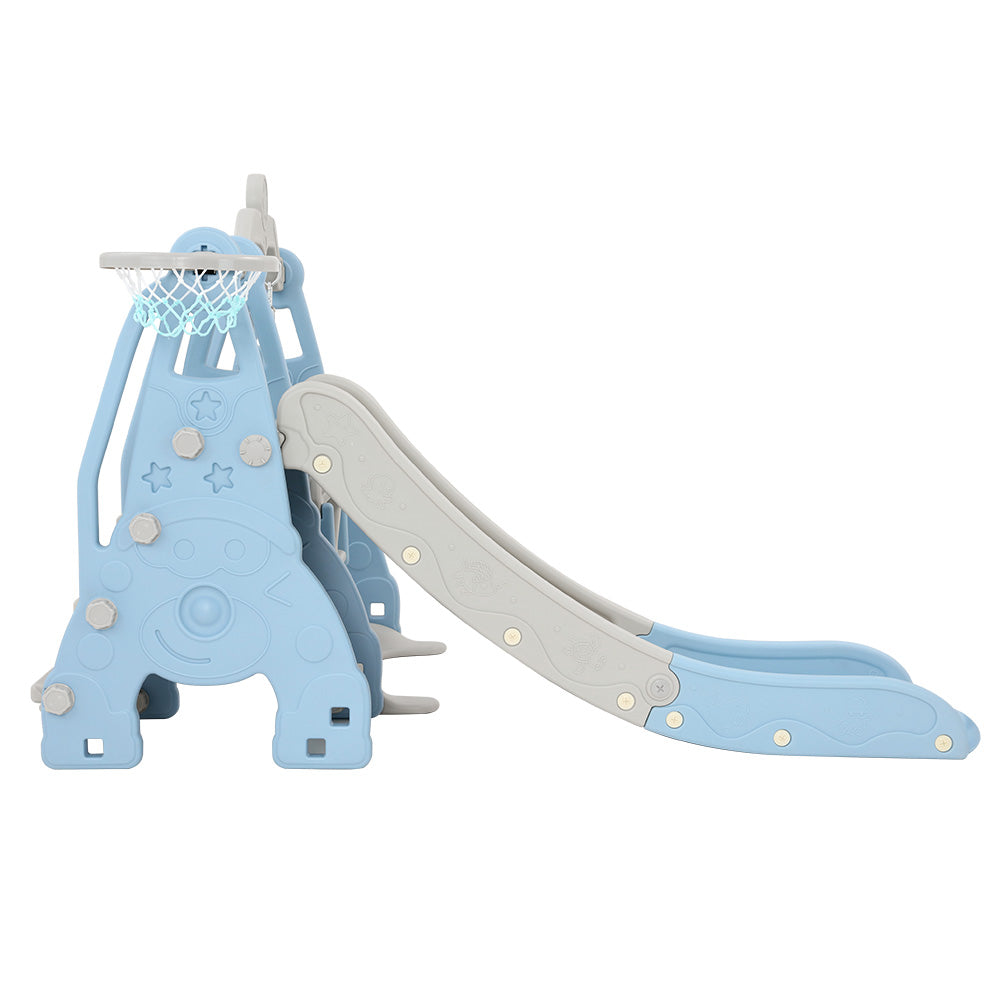 Keezi Kids Slide Swing Set Basketball Hoop Outdoor Playground Toys 170cm Blue — product image 4 of 8