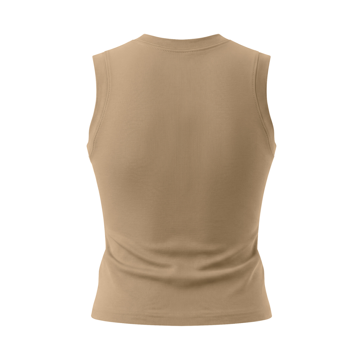 Women's Crewneck Tank Top - Khaki back mockup