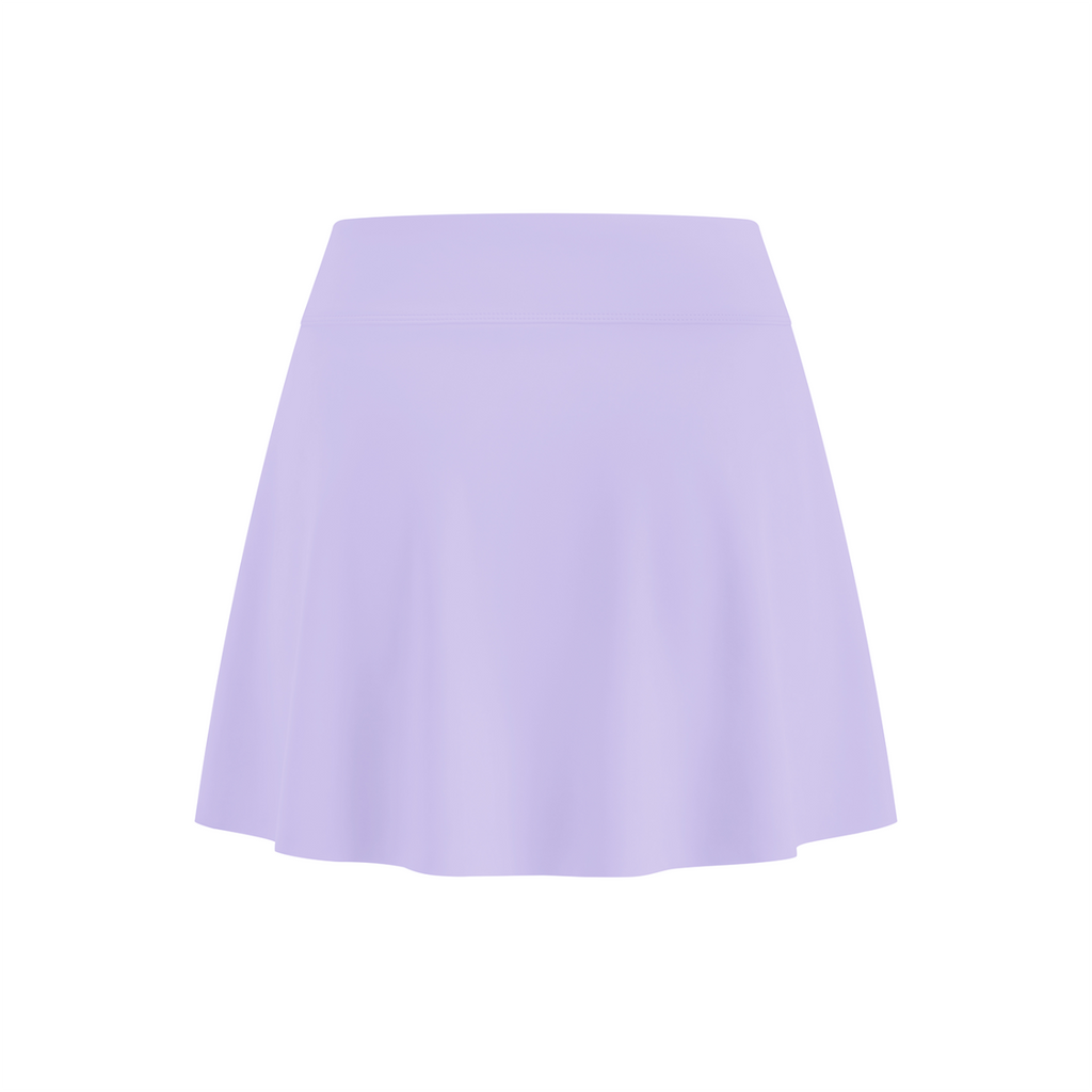 Off Script Women’s A-Line Contrast Panel Slit Skirt - Lavender back 3D mockup