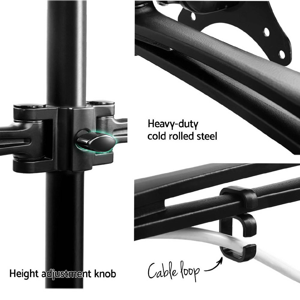 Artiss Monitor Arm Dual Desk Mount Screen Holder Bracket – product photo 6