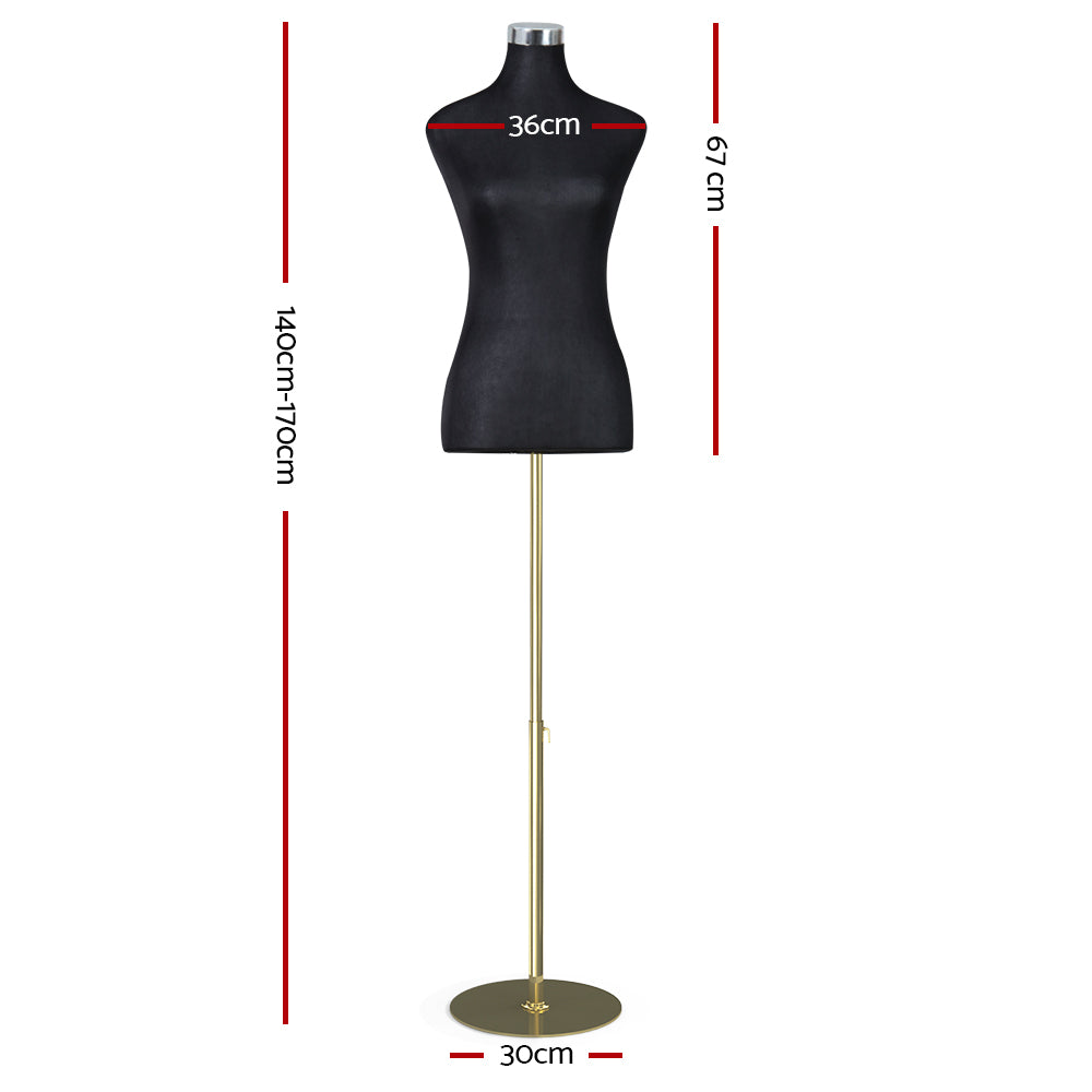 Embellir Female Mannequin Dummy Model Dressmaker Clothes Display Torso Tailor BK — product photo 2