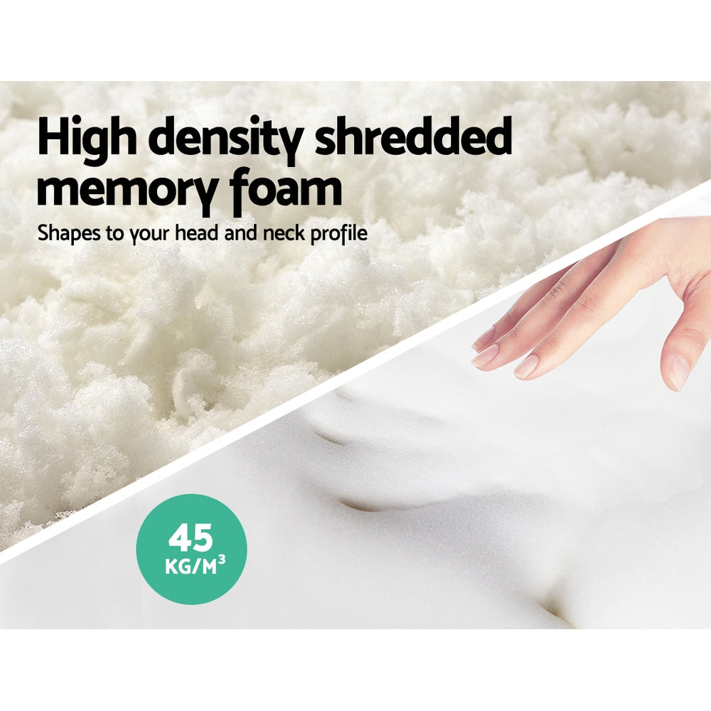 Giselle Bedding Shredded Memory Foam Pillows – 2-Pack – 19cm – supplier photo 3 of 8
