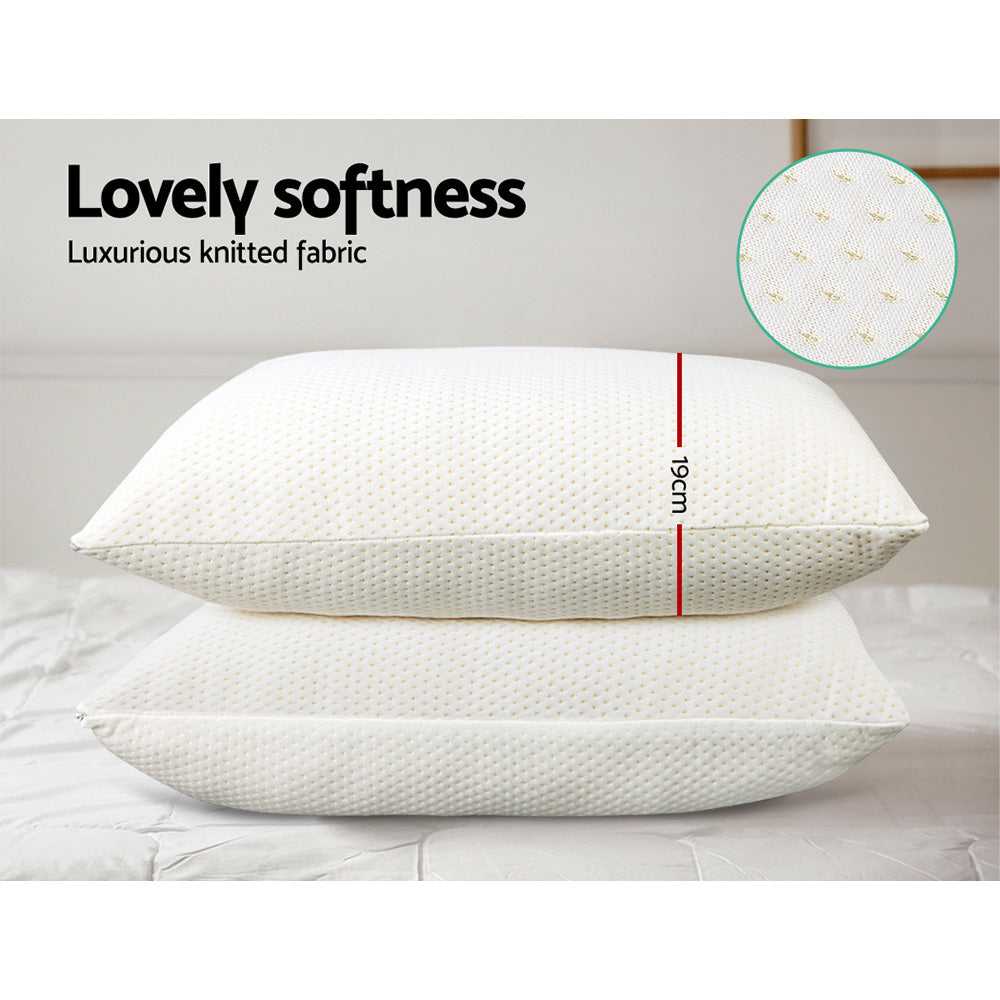 Giselle Bedding Shredded Memory Foam Pillows – 2-Pack – 19cm – supplier photo 4 of 8