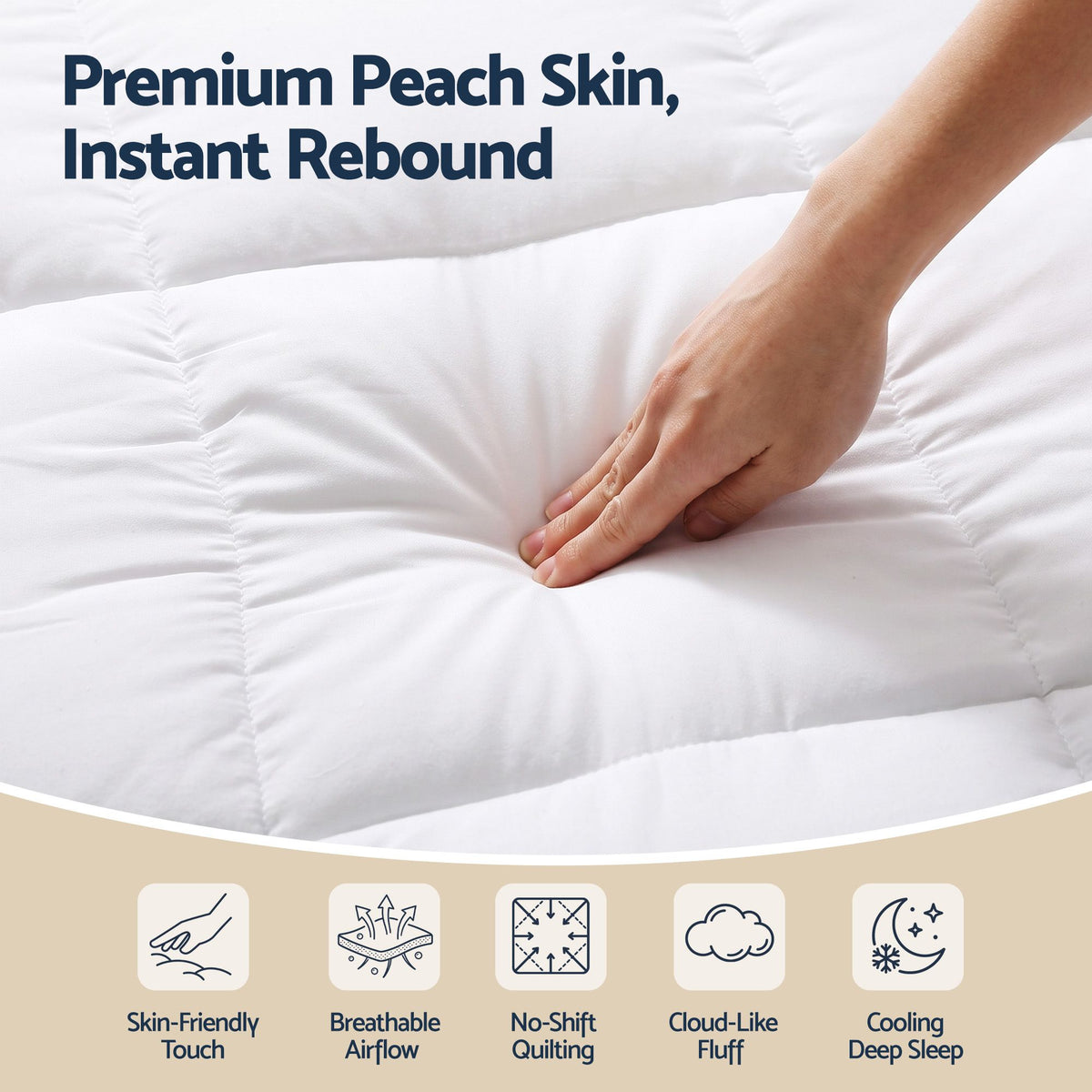 Giselle 5cm Single Memory Foam Mattress Topper Pillow Top with Gel Foam – supplier product image 4 of 8