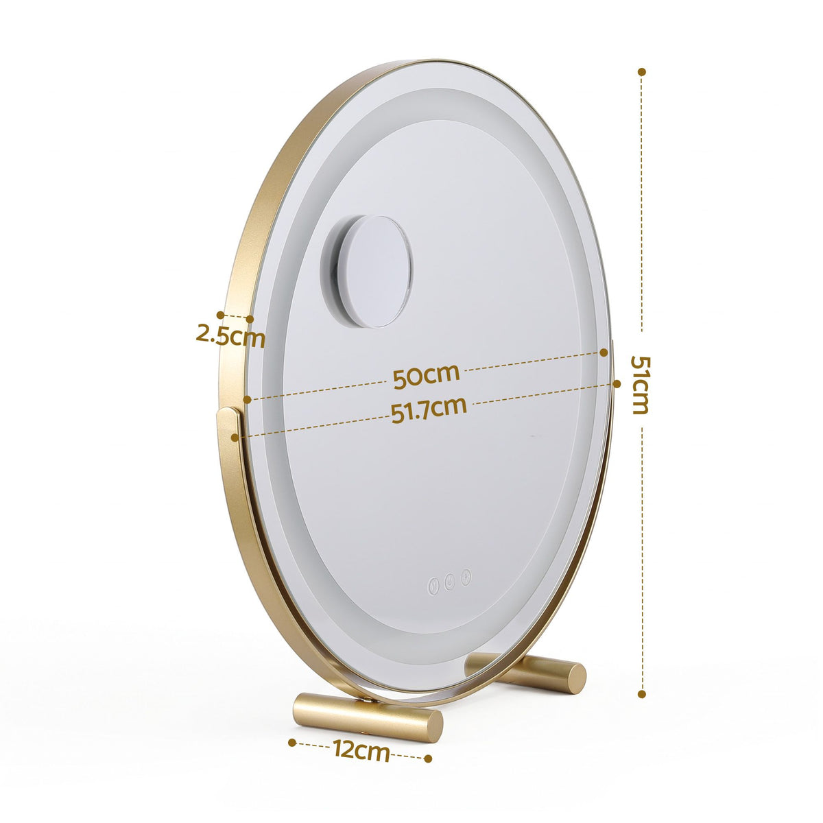 Embellir 50cm Hollywood Makeup Mirror with Lights and 10X Magnifier Round Gold — product photo 3 of 10