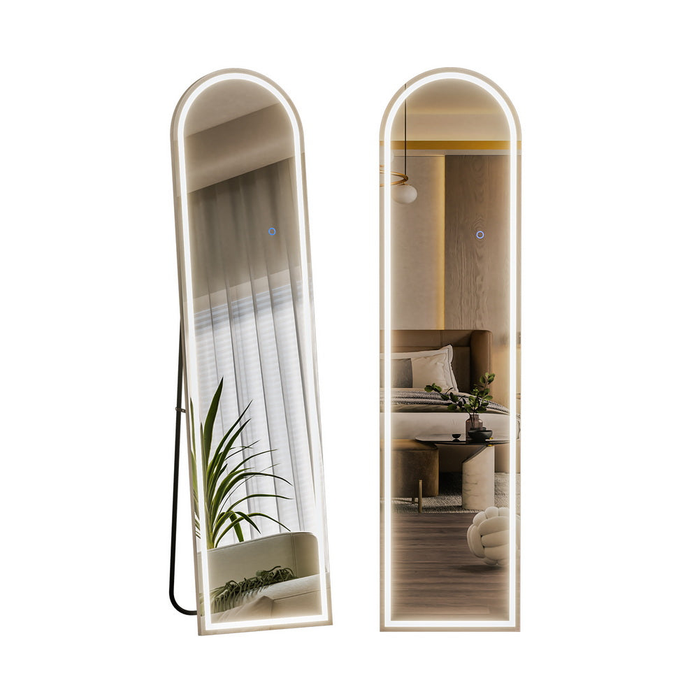 Embellir Arched Full-Length LED Floor or Wall Mirror – 160 × 40 cm — product image 1 of 7