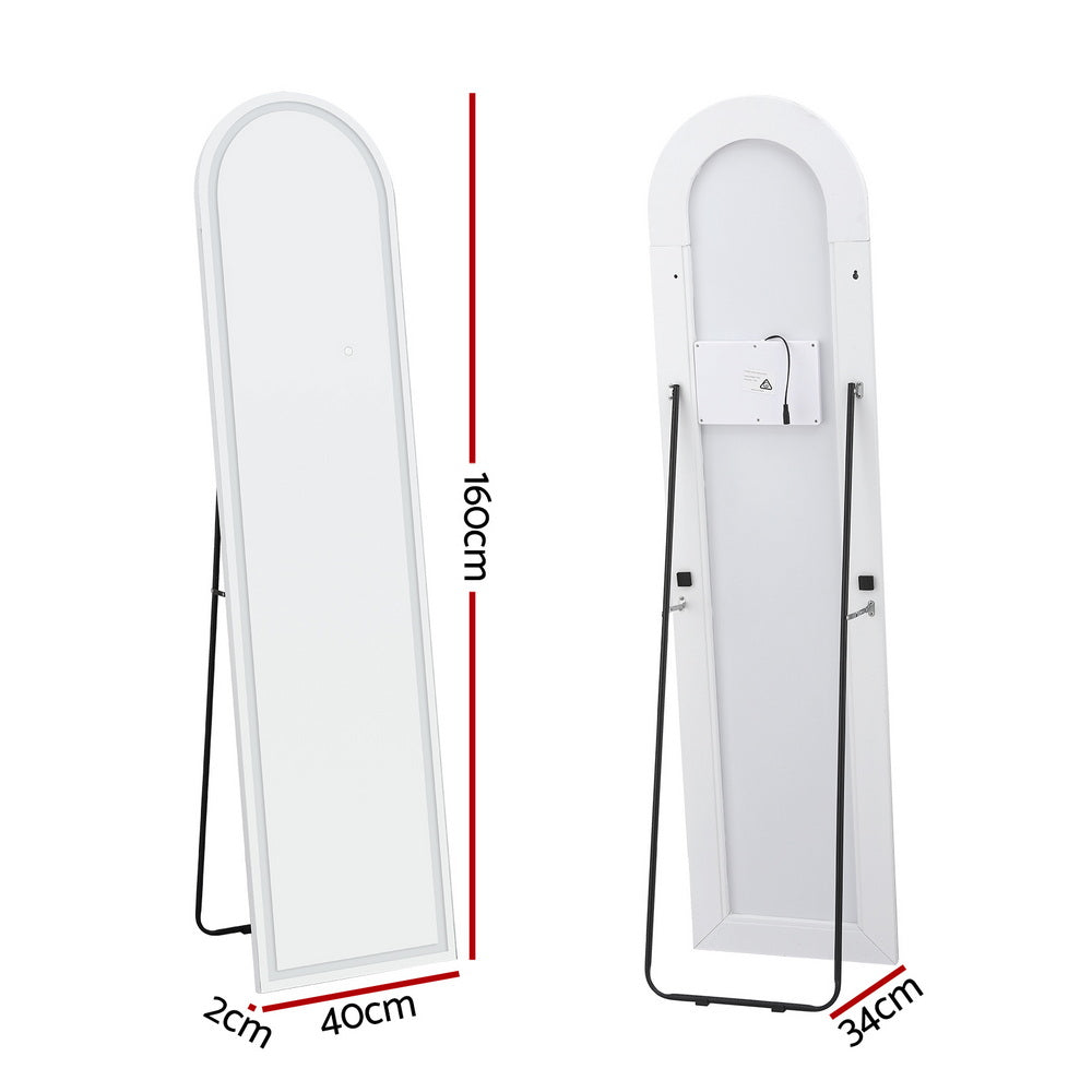 Embellir Arched Full-Length LED Floor or Wall Mirror – 160 × 40 cm — product image 2 of 7