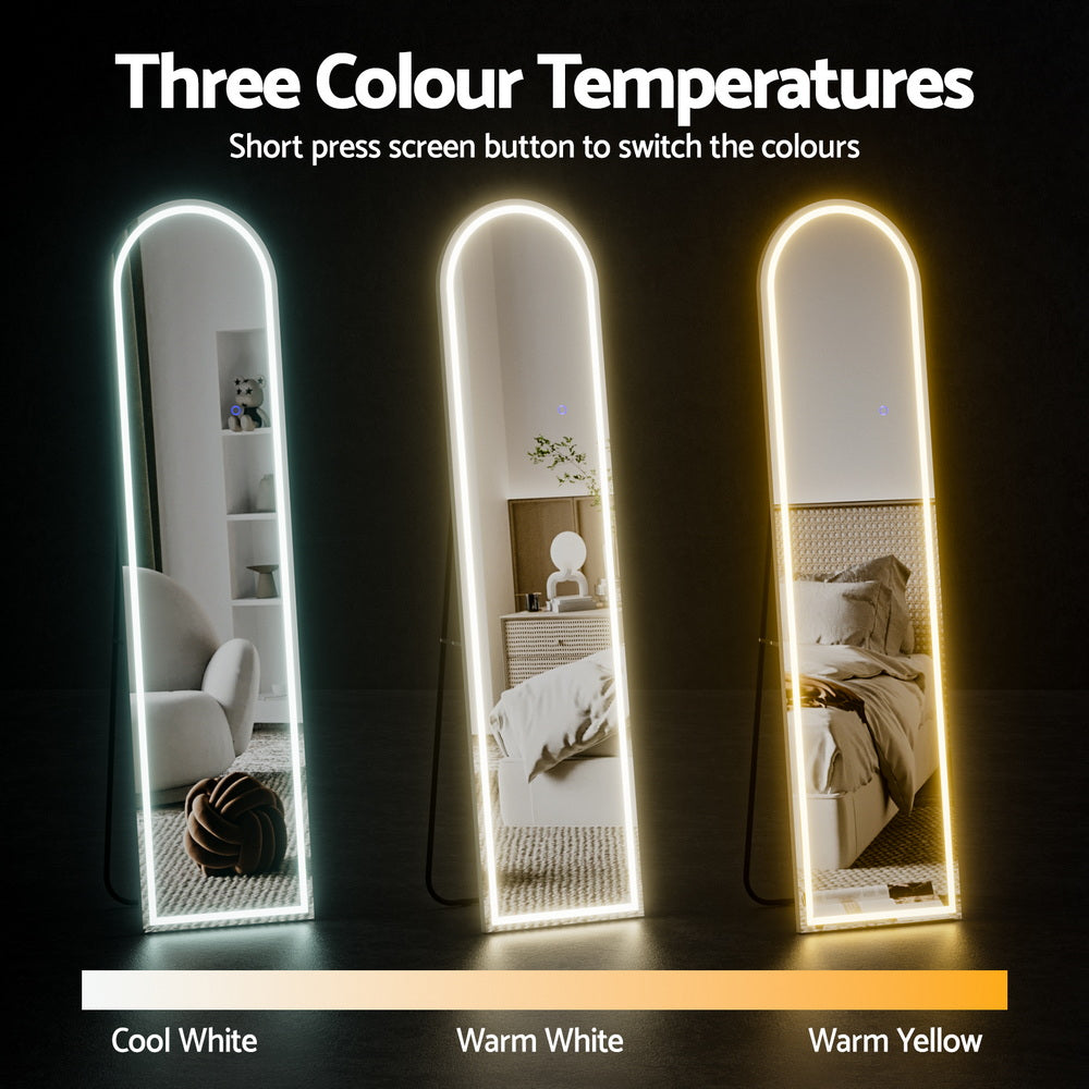 Embellir Arched Full-Length LED Floor or Wall Mirror – 160 × 40 cm — product image 5 of 7