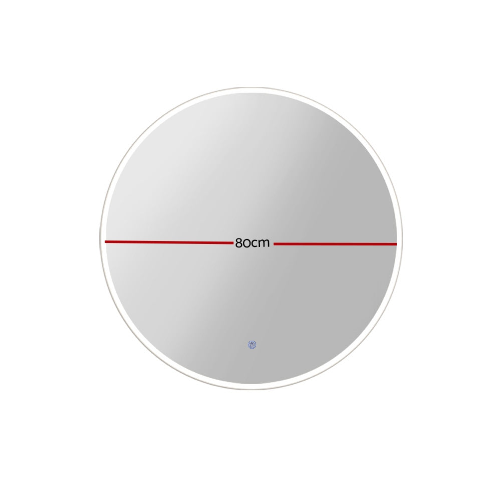 Embellir Round Backlit LED Anti-Fog Bathroom Mirror – 80 cm — product image 2 of 8