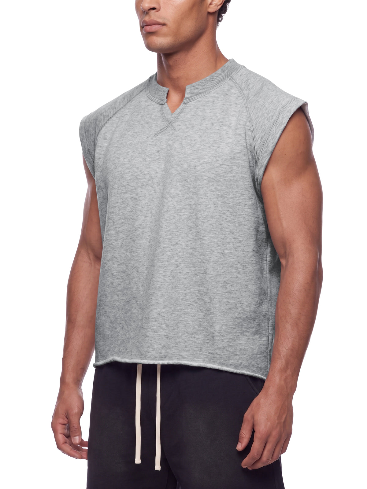 Men’s Boxy Raw Hem Tank Top 7