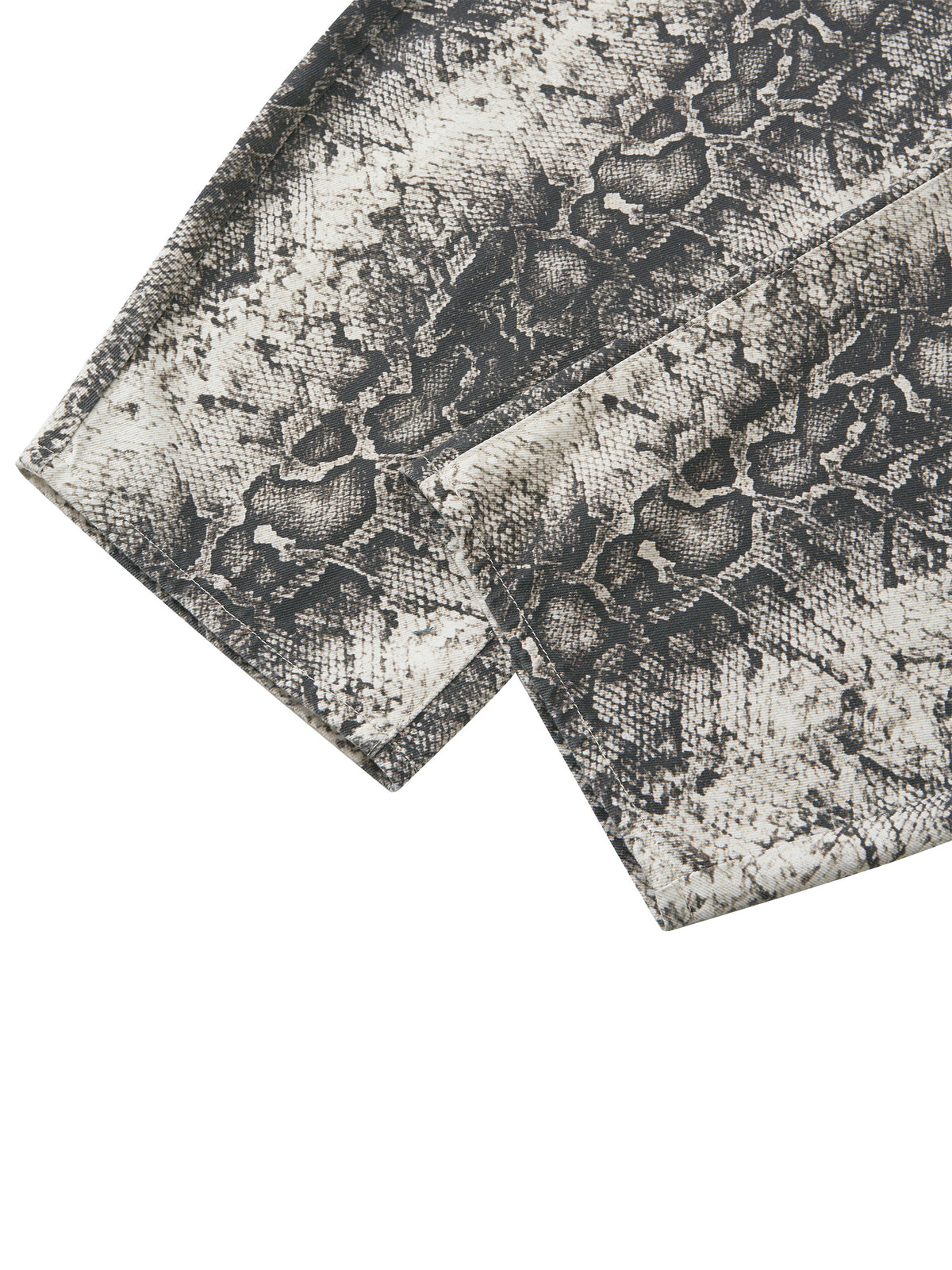 Men's Snake Print Barrel Leg Pants 10