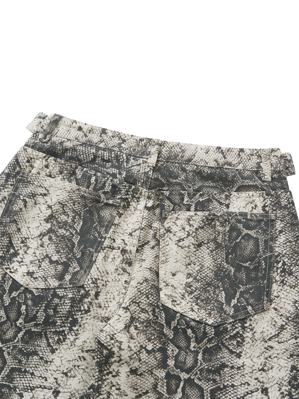 Men's Snake Print Barrel Leg Pants 11