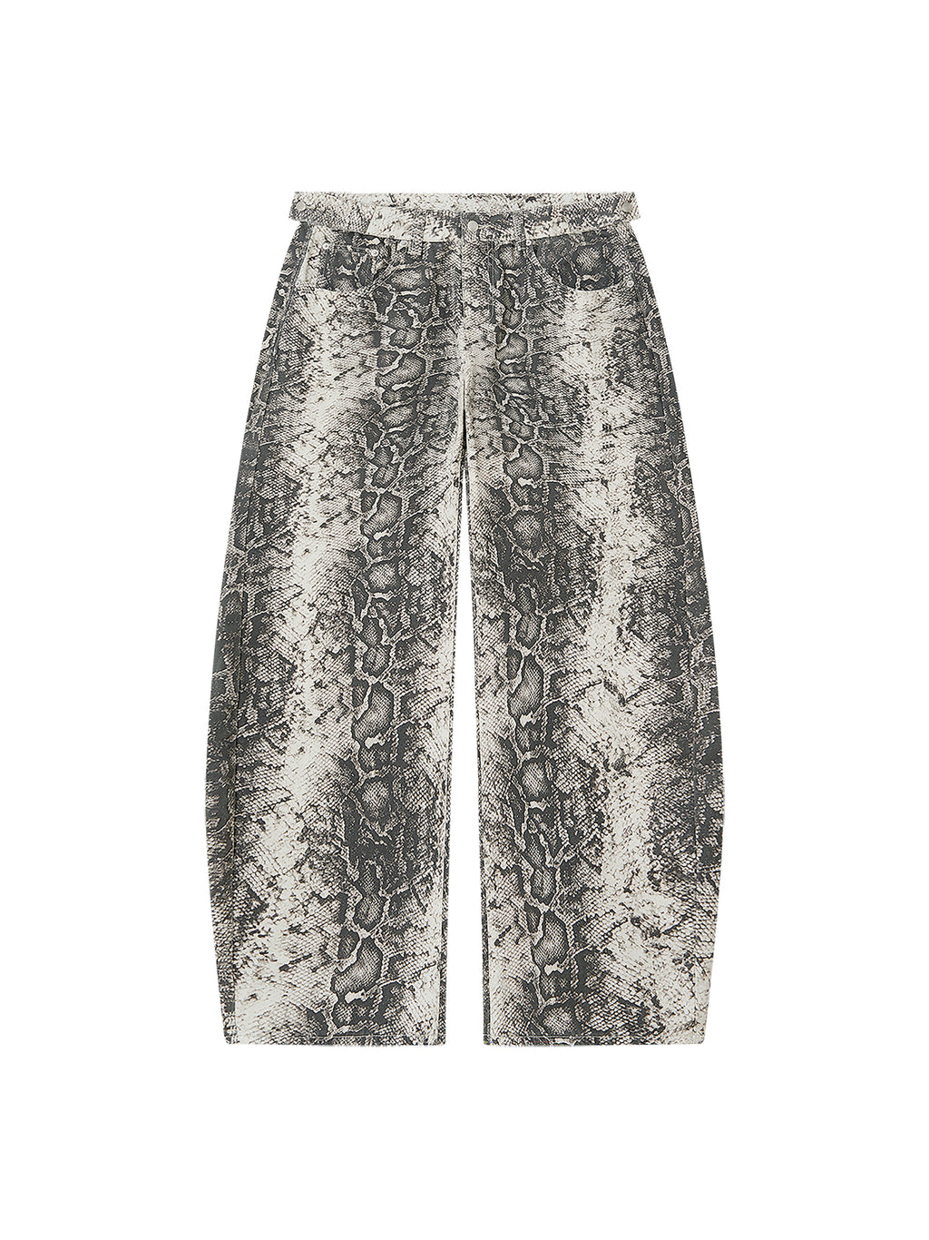 Men's Snake Print Barrel Leg Pants 14