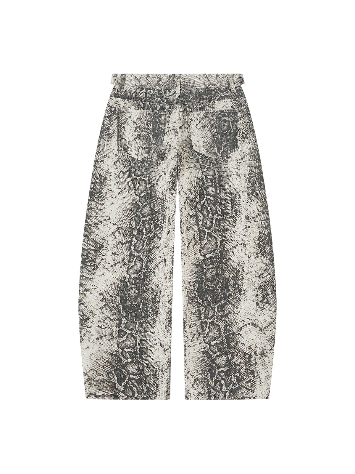 Men's Snake Print Barrel Leg Pants 15