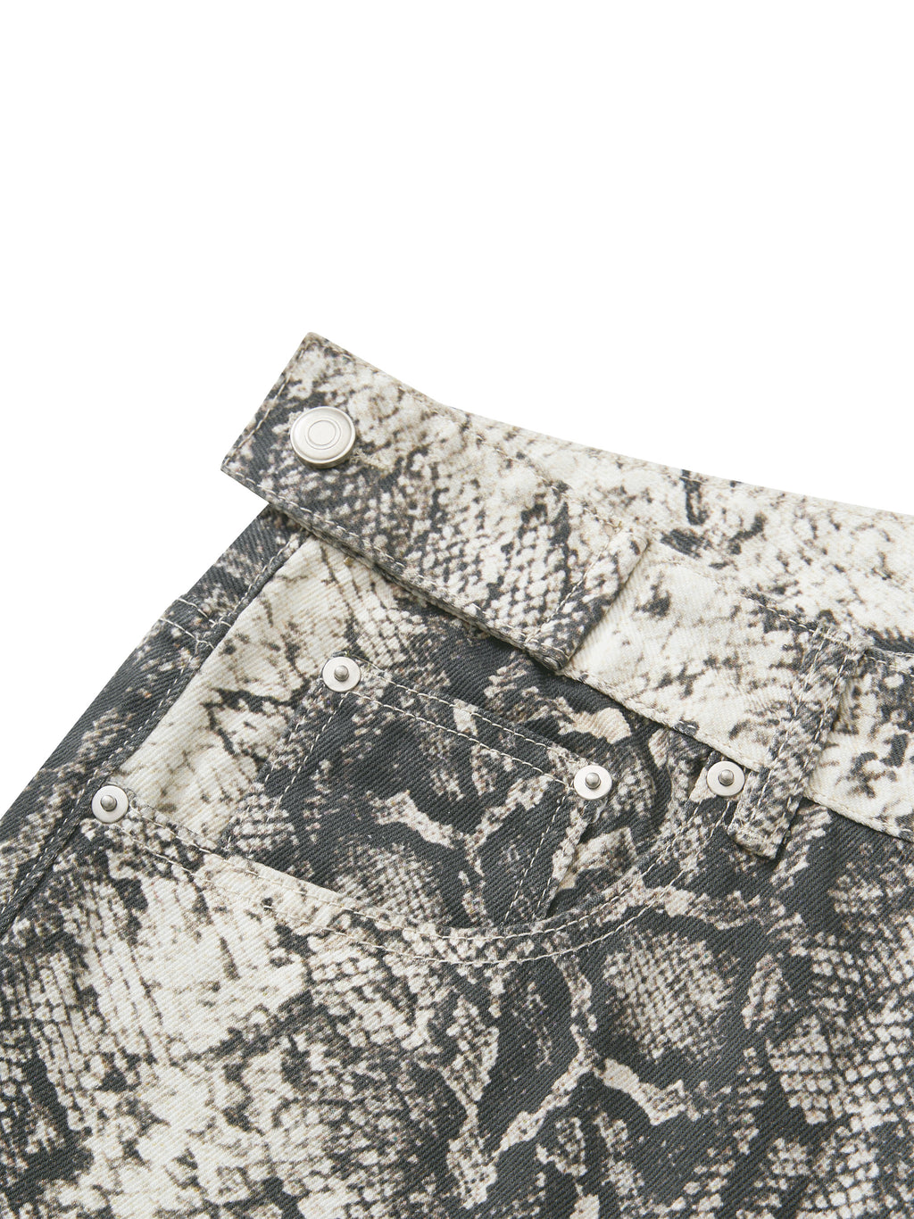 Men's Snake Print Barrel Leg Pants 9