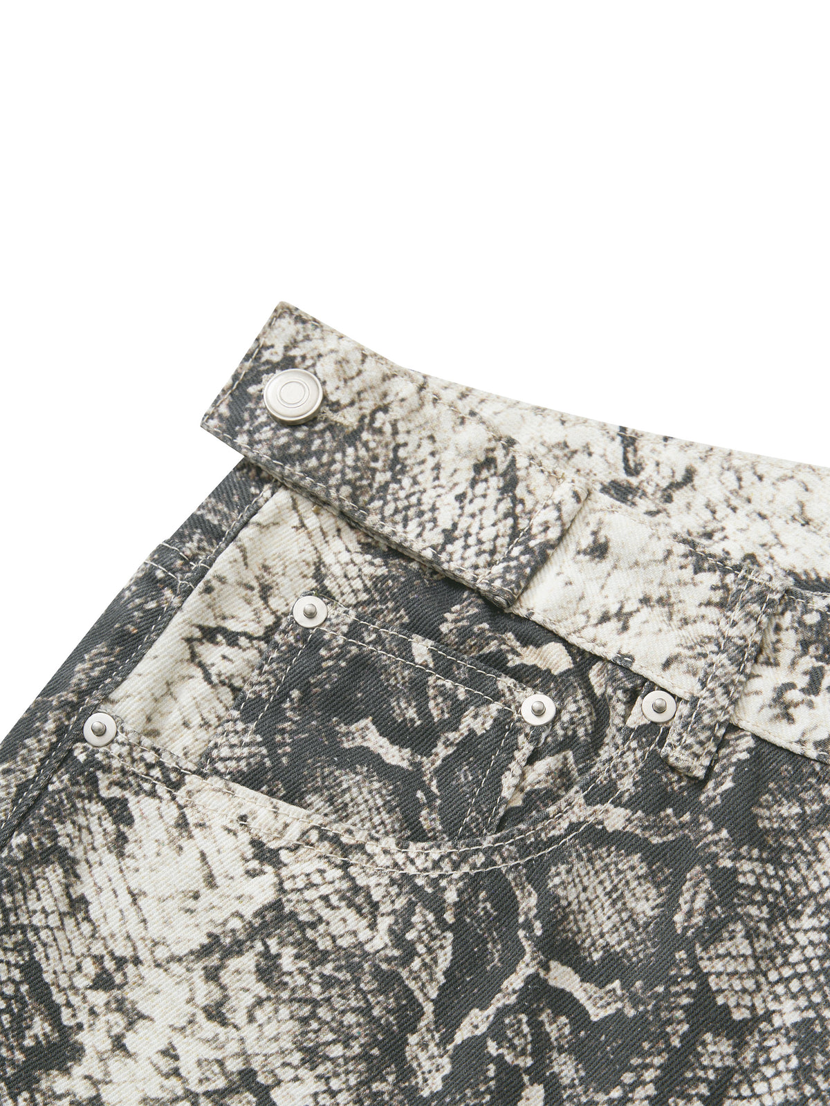 Men's Snake Print Barrel Leg Pants 9