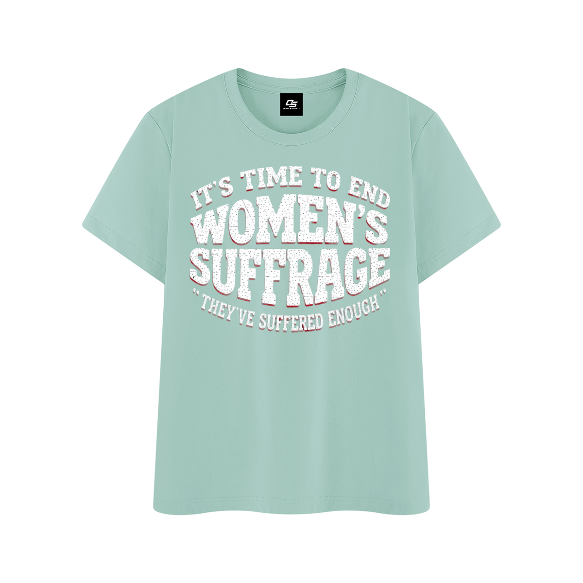Unisex Regular Fit Crewneck T-Shirt – Mint Green front 3D mockup