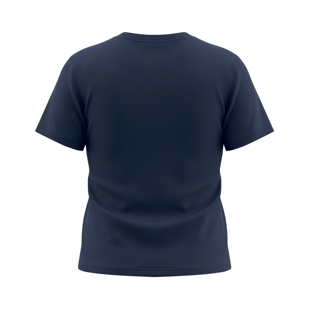 Women are Simple Women's Sorona Crewneck T-Shirt - Navy Blue back mockup