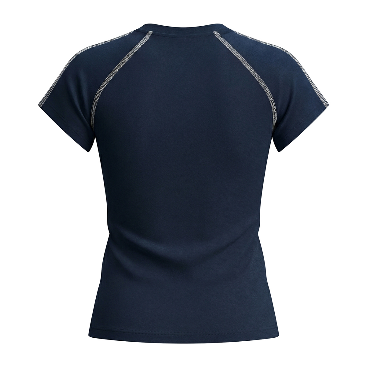 Happy Spouse Happy House Women's Graphic Raglan T-Shirt - Navy Blue back 3D mockup