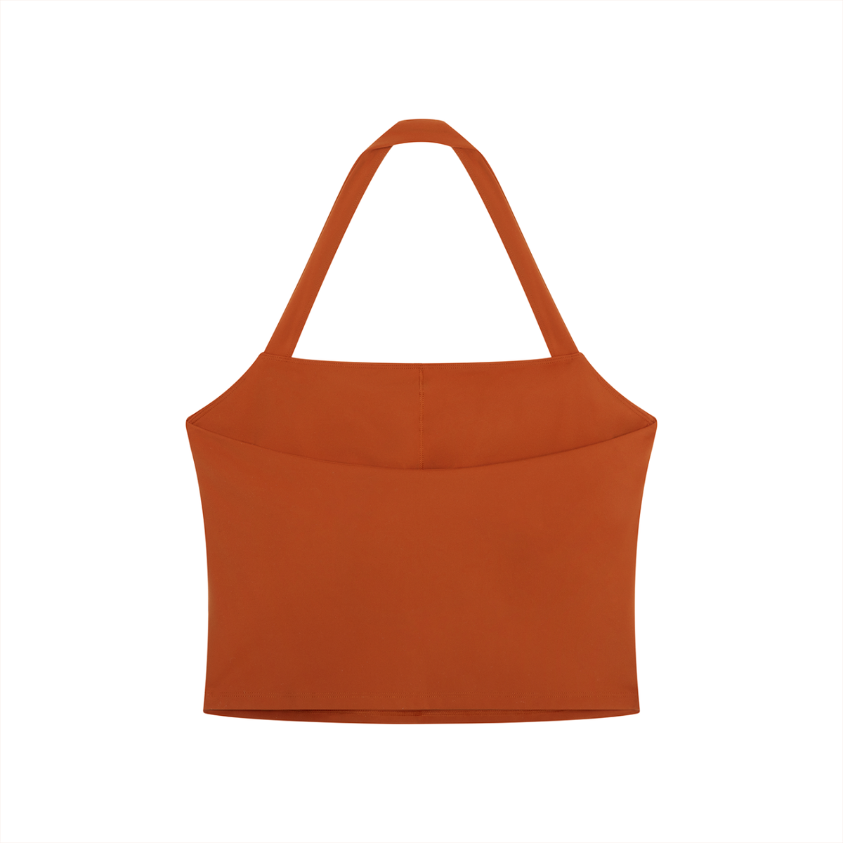 Off Script Women’s Halter Crop Sports Bra - Orange back