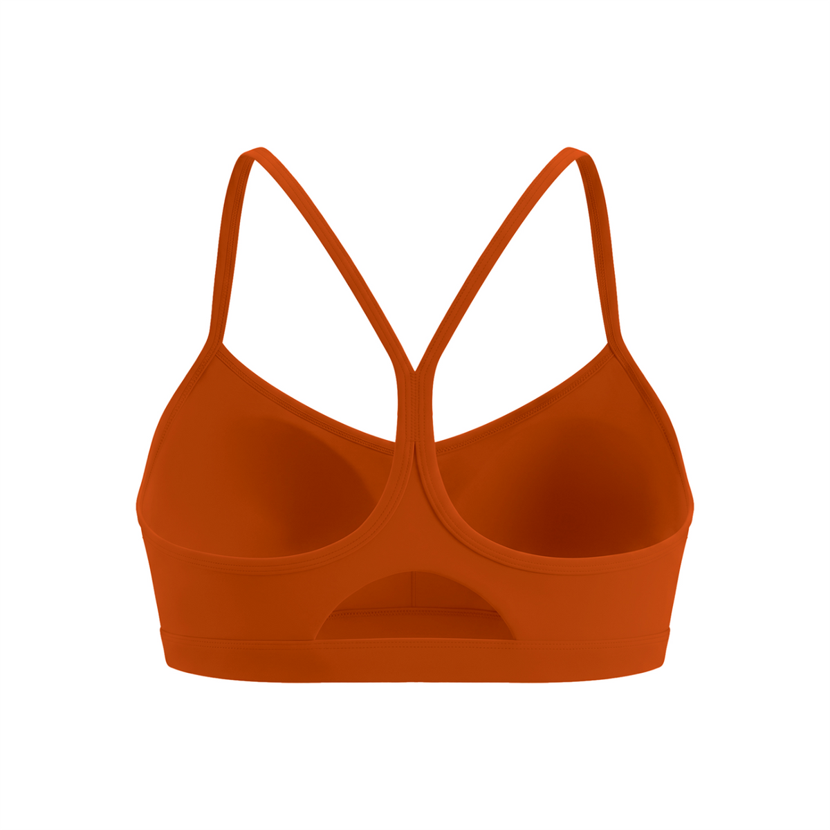 Off Script Women's Tight Cropped Sports Bra - Orange - back mockup