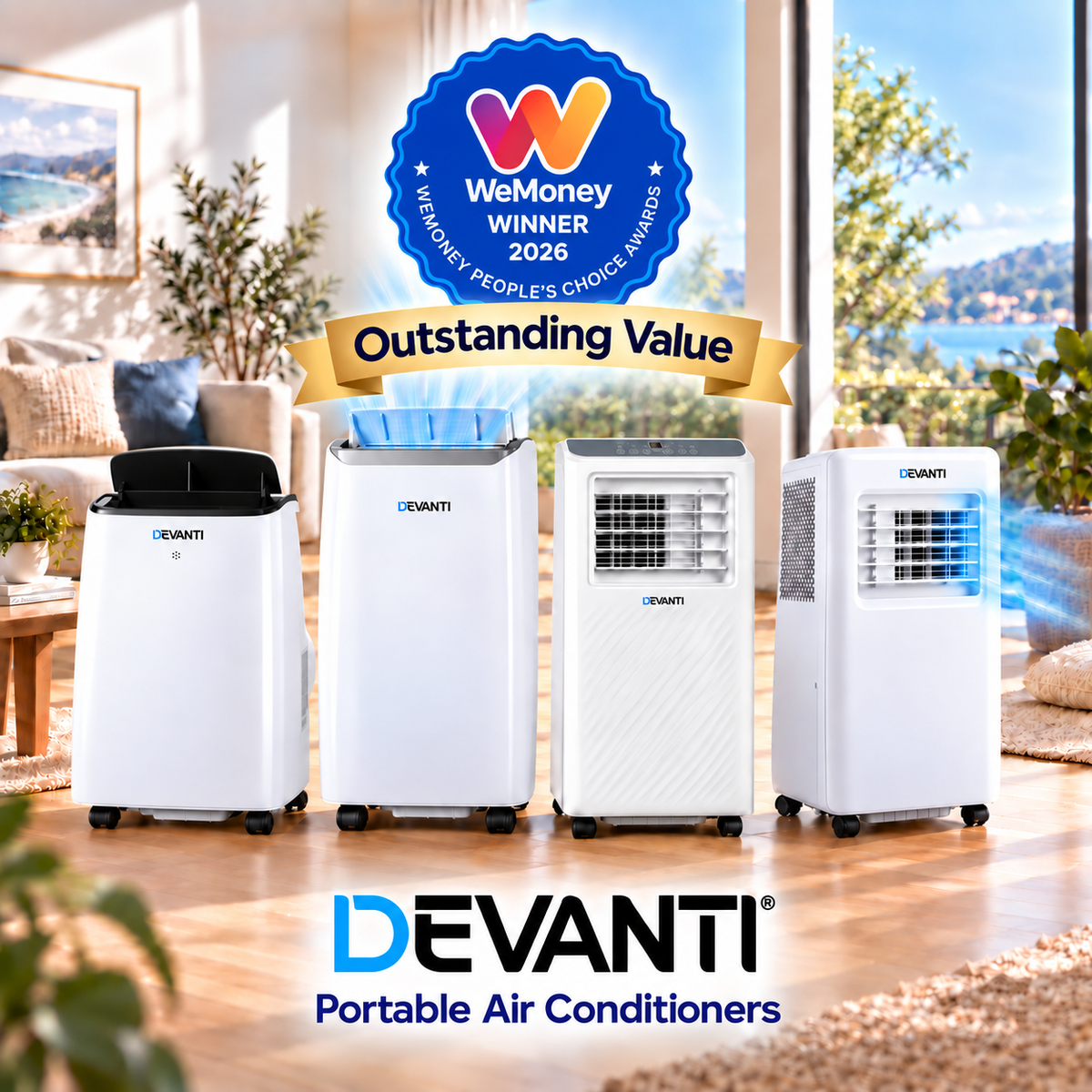 Devanti Portable Air Conditioner WiFi 7000BTU