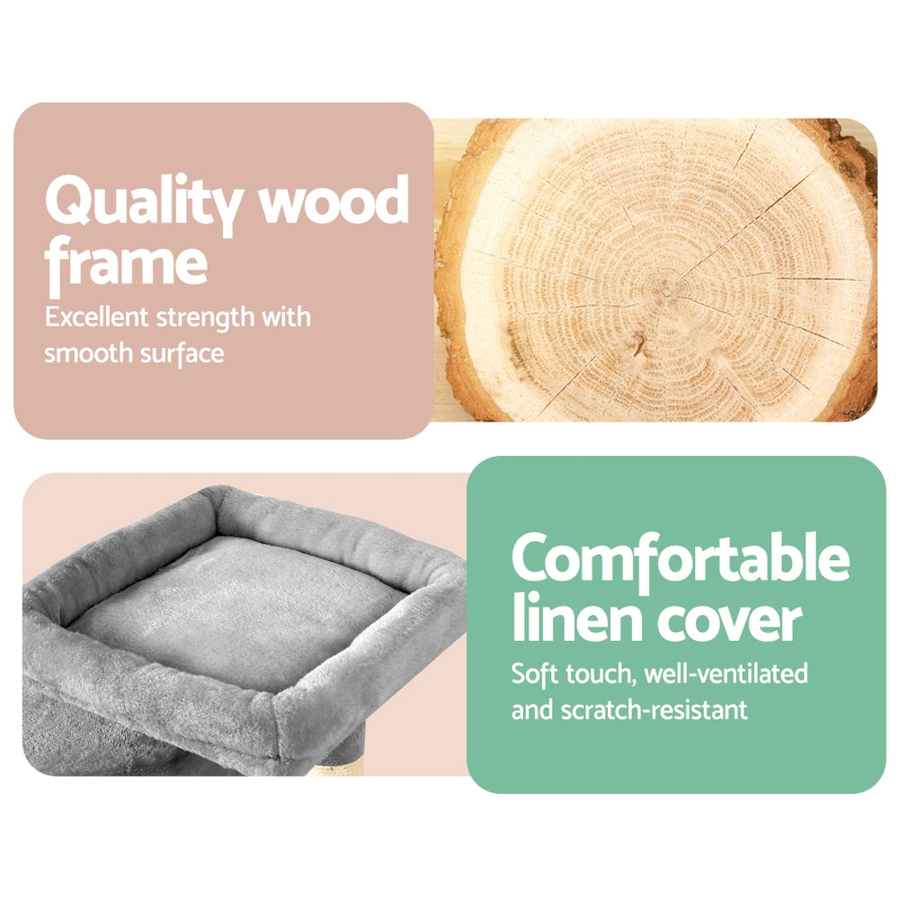i.Pet Cat Tree 69cm Scratching Post Tower Scratcher Wood Condo House Bed Trees — product image 5 of 7