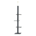 i.Pet Cat Tree 290cm Tower Scratching Post Scratcher Floor to Ceiling Cats Bed Grey — product image 1 of 8
