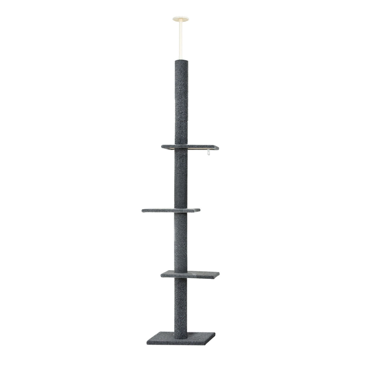 i.Pet Cat Tree 290cm Tower Scratching Post Scratcher Floor to Ceiling Cats Bed Grey — product image 1 of 8