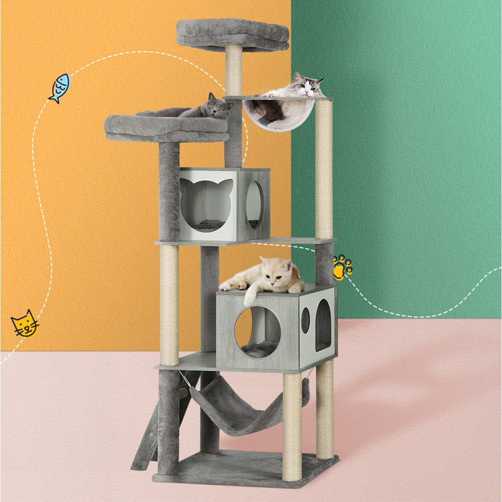 i.Pet Cat Tree 178cm Tower Scratching Post Scratcher Wood Bed Condo House Wooden Ladder — product image 1 of 7