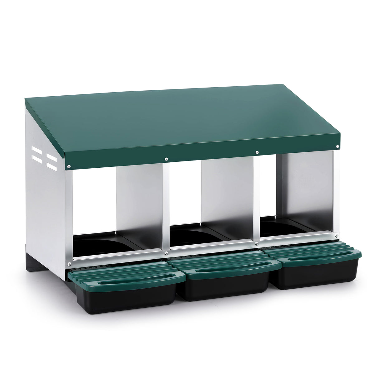 i.Pet Three-Hole Roll-Away Chicken Nesting Box - Green, 80 × 50 × 50 cm