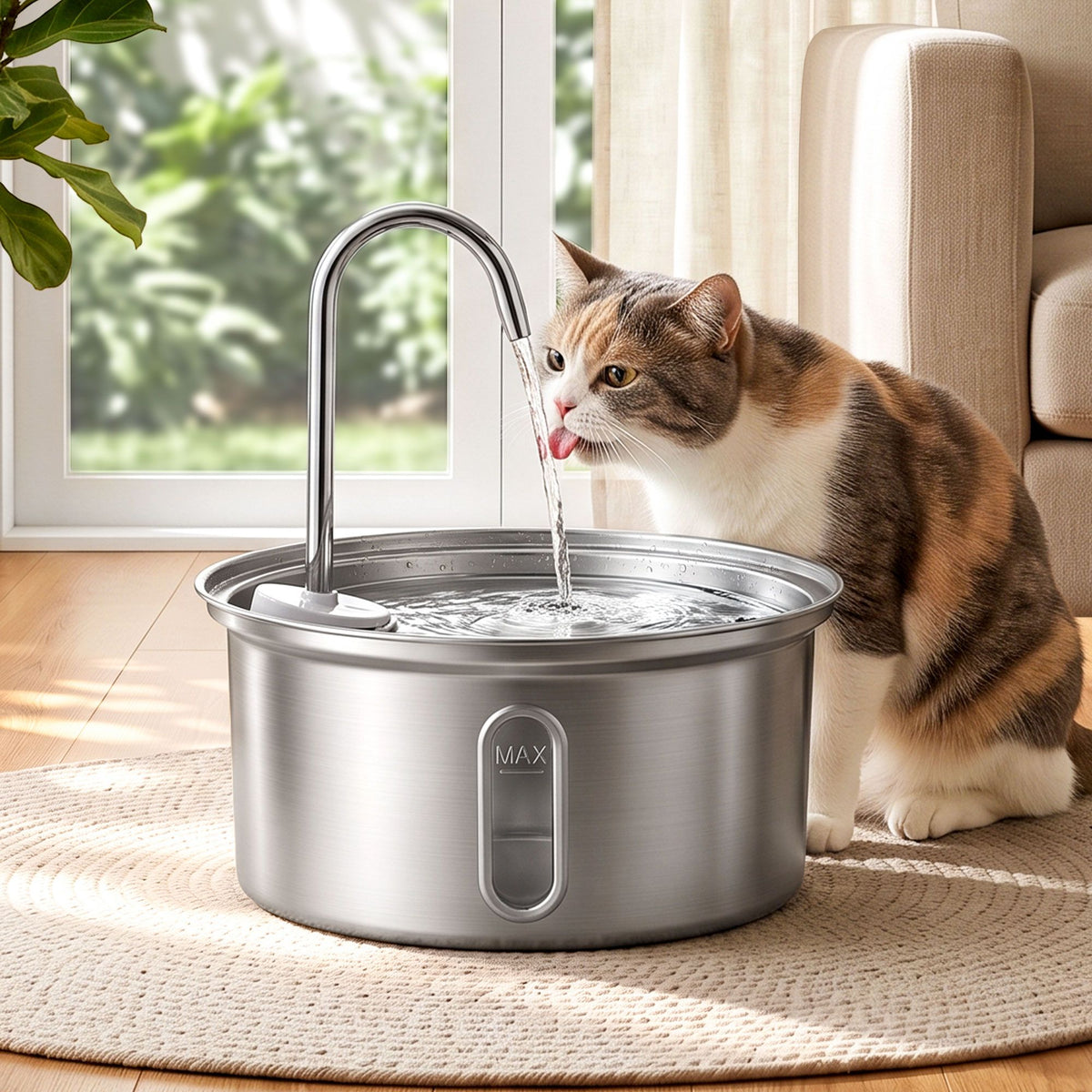i.Pet Stainless-Steel Pet Drinking Fountain - 3.2 L