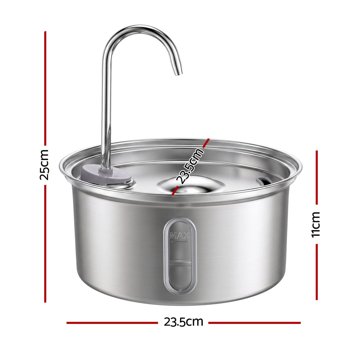 i.Pet Stainless-Steel Pet Drinking Fountain - 3.2 L