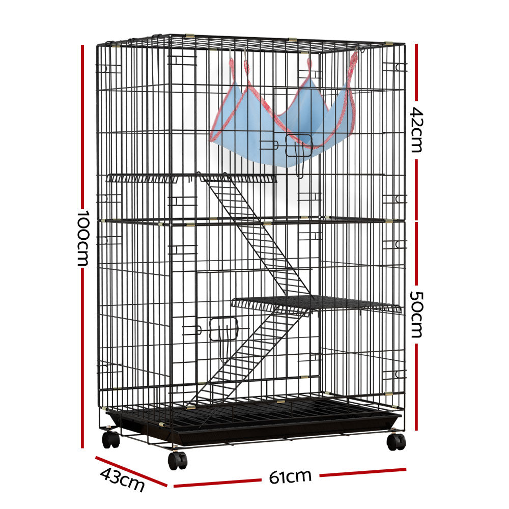 i.Pet Rabbit Cage 100cm Hutch 3 Level Indoor Guinea Pig Ferret — product image 2 of 8