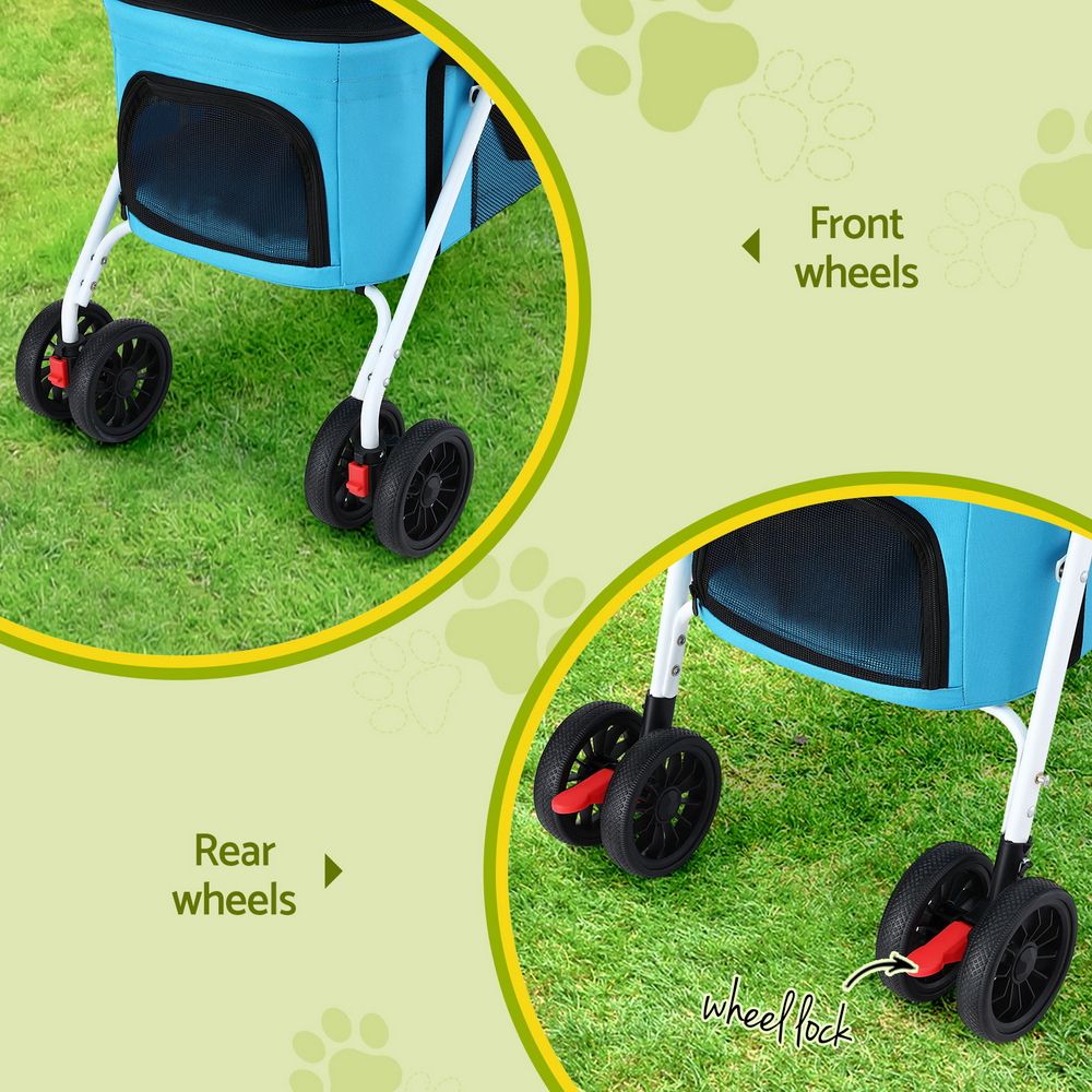 i.Pet 2-Tier Pet Stroller 25kg Capacity & 400pcs Training Pads Combo — product image 6 of 12
